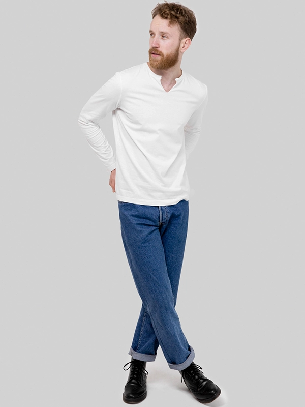 Jean Adrien en coton bio pour homme bleu brut – Etikashion