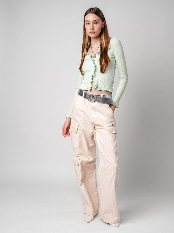 Pantalon Jade en coton bio pour femme – vue de face – modèle Etikashion